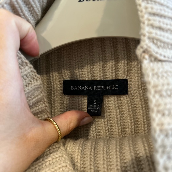 Banana Republic Merino-Cashmere Oversized Sweater- Sz. S- Beige Twine - Picture 10 of 12